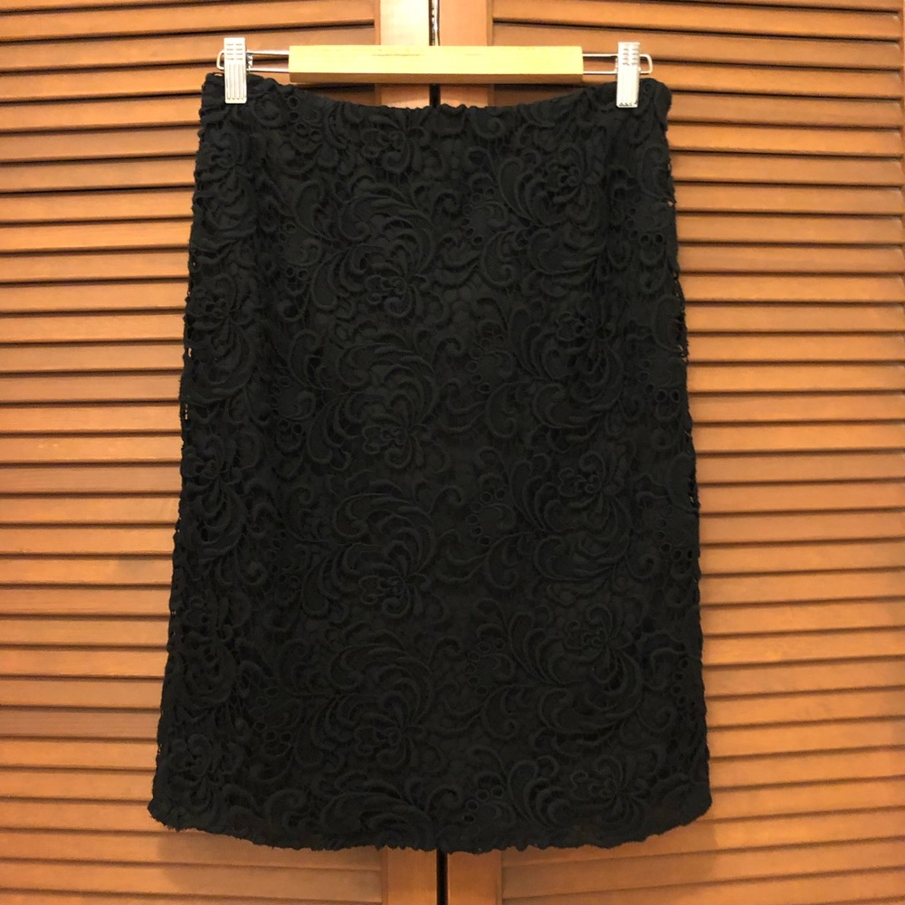 Magaschoni Collection black embroidered skirt 6